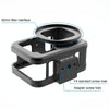 PULUZ for GoPro HERO12 Black /11 Black /10 Black /9 Black Thin Housing Shell CNC Aluminum Alloy Protective Cage with Insurance Frame & 52mm UV Lens(Black)