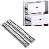 14 inches 3-section Mute Stainless Steel Sliding Drawer Slides Ball Slide Rail Length: 35cm
