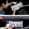 Solar License Plate Frame Wireless Transmission Reversing Camera Display