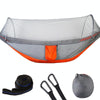 Portable Outdoor Camping Full-automatic Nylon Parachute Hammock with Mosquito Nets, Size : 290 x 140cm (Silver Gray + Orange)