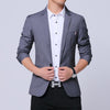 Men Casual Suit Self-cultivation Business Blazer, Size: XXXXL(Gray)
