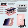 For Samsung Galaxy Tab A9+ Armor Bolt Shape Holder Silicone Hybrid PC Tablet Case(Rose Gold)