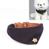 PU Leather Dog Collar, Navy, 1.3x34cm (Small/Medium)