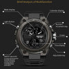 SANDA 739 Multifunctional Waterproof Sports Watch Chronograph Calendar Alarm Night Light Watch(Gold)