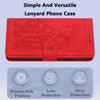 For iPhone XR Tulips Embossed Leather Phone Case with Lanyard(Red)