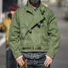 W1901101 Men Retro Jacket Comfortable Warm Coat, Size: S(Green)