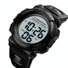Skmei 1562 Multi Function Outdoor Sports Waterproof Student Electronic Watch Ten Year Battery Mens Watch(Black)