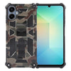 For Samsung Galaxy A06 4G Camouflage Armor Kickstand TPU Hybrid PC Magnetic Phone Case(Army Green)