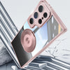 For Samsung Galaxy S25 Ultra 5G 360 Holder MagSafe Acrylic Hybrid TPU Phone Case(Pink)