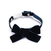 Velvet Bow Collar for Cats, Dogs & Rabbits (Blue, S 17-30cm)