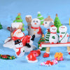 5pcs Christmas Decorations Resin Crafts Gifts Home Decorations Small Ornaments, Style: Yellow Green Cane