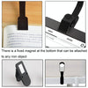 USB Charging Stepless Dimming LED Clip Light Dormitory Bedside Magnetic Reading Lamp(Black)