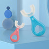 U-shaped Children Baby Hand-held Soft Toothbrush Brushing Artifact for 2-6 Years Old, Style: Heart Shape(Pink)