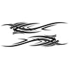 2 PCS/Set D-503 Totem Pattern Car Modified Decorative Sticker(Black)