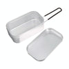 Outdoor Travel Camping Camping Lunch Box Portable Foldable Aluminum Lunch Box Retro Lunch Box Small, Style:Lunch Box And Steaming Rack And Folding Stove