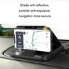 Car Mobile Phone Holder Carbon Fiber Pattern Silicone Dashboard Holder(Black)