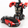 One-click Transforming Toy Car Impact Deformation Toy Model Car(Red)