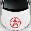 D-520 Star Pattern Car Modified Hood Decorative Sticker(Red)