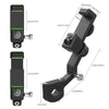 Motorcycle Spherical Compass Phone Holder, Rearview Mirror without Light (Black)