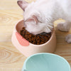 Grey Strawberry Cat Bowl - Anti-Slip, Food-Safe PP