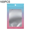 100PCS Aluminum Foil Ziplock Bag Jewelry Sealed Packaging Bag, Size: 8.5x13cm (Blue Gradually Pink)