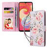 For Samsung Galaxy A04e Bronzing Painting RFID Leather Phone Case(Pastoral Rose)