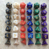 5 Set Creative RPG Game Dice Colorful Multicolor Dice Mixed DND Dice(Purple)