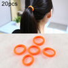 20pcs / Pack Girls Kids Rubber Bands Ponytail Holder Elastic Hair Bands(Deep Orange)
