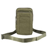 Outdoor Phone Carrying Case Pouch Nylon Crossbody Shoulder Cell Phone Holster Waist Belt Wallet Bag with Carabiner(Army Green)