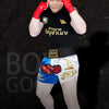 ZhuoAo Muay Thai/Boxing/Sanshou/Fighting Shorts for Men and Women, Size:S(Classic Red Black)