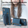For Samsung Galaxy A04 4G Retro Leather Zipper Wallet Back Phone Case(Blue)