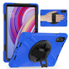 For Xiaomi Redmi Pad Pro 12.1 Rotatable Holder Silicone Hybrid PC Tablet Case with Shoulder Strap(Blue)