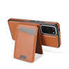 For Samsung Galaxy S20 FE 5G Skin Feel Detachable Card Bag Magsafe Phone Case(Brown)