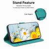 For Realme 13+ Global Lily Embossed Leather Phone Case(Green)