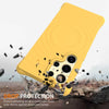 For Samsung Galaxy S25 Ultra 5G Wave Texture MagSafe Magnetic Liquid Silicone Phone Case(Yellow)