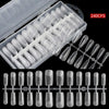 240 PCS Extended Manicure No-Engraving Frosted Thin Nail Piece Wh-109