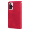 For Xiaomi Redmi Note 10 Pro Frosted Business Magnetic Horizontal Flip PU Leather Case with Holder & Card Slot & Lanyard(Red)