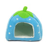 Strawberry Pet Bed - Small, Blue, Foldable