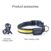 USB Rechargeable LED Dog Collar, Yellow, L (50-60cm)