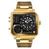 SKMEI 1392 Multi-Function Outdoor Sports Watch Business Double Display Waterproof Electronic Watch(Golden)