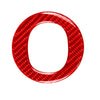 Car Carbon Fiber Steering Wheel Decorative Sticker for Mazda CX-5 2017-2018, Left and Right Drive (Red)