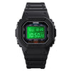 Skmei 1608 Multi-Function Student Electronic Watch Waterproof Timing Silicone Sports Watch(Black)