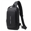 WEIXIER X306 Men Shoulder Bag With USB Charging Port Anti-Theft Chest Bag(Black)