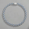 NL023 11mm Box Buckle Hip Hop Bracelet, Size: 20cm (White Blue)