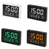 Large Screen LED Clock Bedside Multifunctional Electronic Alarm Clock(Black Shell White Light)