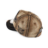 YANG GUAN Eagle Pattern Embroidered Washed Baseball Cap Sun Protection Cap, Size: 58cm(Coffee)
