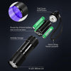 Mini 9 LEDs 395nm Ultraviolet Ray Detection Flashlight(Black)