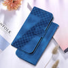 For Realme 13+ Global Seven-shaped Embossed Leather Phone Case(Blue)