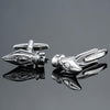 Men Shirts Enamel Lacquered Cufflinks, Color: Silver Pen Head