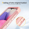 For Samsung Galaxy A33 5G PC + Silicone Phone Case(Rose Gold)